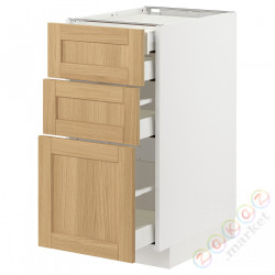 ⭐METOD / MAXIMERA⭐3 пт/2n/śr/в шу, белый/Forsbacka дуб, 40x60 cm⭐ИКЕА-19509116