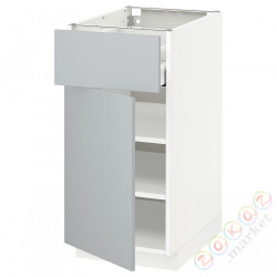 ⭐METOD / MAXIMERA⭐Кабинет stj/дверь, белый/Veddinge Серый, 40x60 cm⭐ИКЕА-79460452