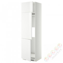 ⭐METOD⭐Ледяной шкаф высокий/замораживание/3Drz, белый/Рингхульт белый, 60x60x220 cm⭐ИКЕА-79468877