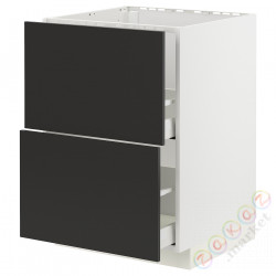 ⭐METOD / MAXIMERA⭐Стандартный злотый + 2 цифры/2шу, белый/Nickebo матантрацит, 60x60 cm⭐ИКЕА-09498585