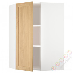 ⭐METOD⭐Навесной угловой шкаф с полками, белый/Forsbacka дуб, 68x100 cm⭐ИКЕА-59509322