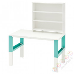 ⭐PAHL⭐стол письменный сполка, белый/бирюзовый, 96x58 cm⭐ИКЕА-49437854