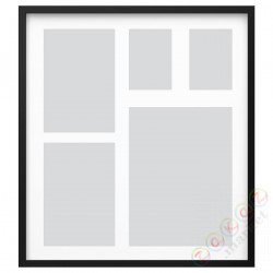 ⭐RODALM⭐Рамка na 5 фото, черный, 64x71 cm⭐ИКЕА-40553715