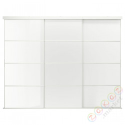 ⭐SKYTTA / FARVIK⭐Комбинация Drzв и передачаuwnych, белый/белый стакан, 301x240 cm⭐ИКЕА-09477917