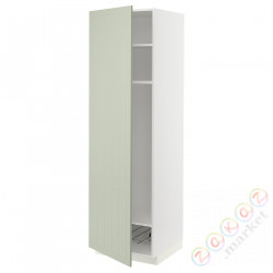 ⭐METOD⭐Высокий шкаф, полки/докторuciany, белый/Stensund светло-зеленый, 60x60x200 cm⭐ИКЕА-39487335