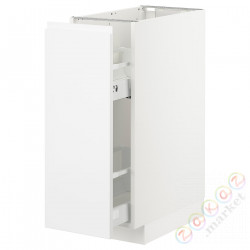 ⭐METOD⭐Кабинет ул./wysuwане wyposażenт.е.доб, белый/Блеск Voxtorp/белый, 30x60 cm⭐ИКЕА-39300597