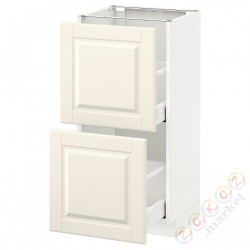 ⭐METOD / MAXIMERA⭐Шкаф/2 шу/, белый/Bodbyn сливочный, 40x37 cm⭐ИКЕА-59051403