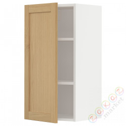 ⭐METOD⭐Навесной шкаф с полками, белый/Forsbacka дуб, 40x80 cm⭐ИКЕА-99509339