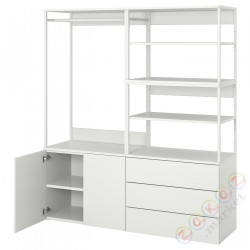 ⭐PLATSA⭐Гардероб с 2 DrzВайами я3 ящики, белый/Fonnes white, 160x42x181 cm⭐ИКЕА-59336270