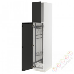 ⭐METOD⭐Высокий шкаф/домашний интерьер, белый/Upplöv матантрацит, 40x60x200 cm⭐ИКЕА-49494137