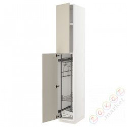 ⭐METOD⭐Высокий шкаф/домашний интерьер, белый/Havstorp бежевый, 40x60x240 cm⭐ИКЕА-69462499