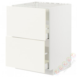 ⭐METOD / MAXIMERA⭐Постоянный шкаф/капюшон zint. с ящиками, белый/Vallstena белый, 60x60 cm⭐ИКЕА-89507185