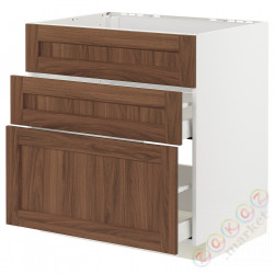 ⭐METOD / MAXIMERA⭐Форма L + 3F/2шу, белый Enköping/коричневый орех, 80x60 cm⭐ИКЕА-19475055