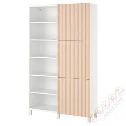 ⭐BESTA⭐Сочетание с дверь, белый/Björköviken березовый шпон, 120x42x202 cm⭐ИКЕА-29421707