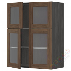 ⭐METOD⭐Половина/4 стакан Drz, черныйEnköping/коричневый орех, 80x100 cm⭐ИКЕА-69476496