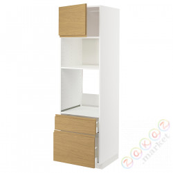 ⭐METOD / MAXIMERA⭐я шел/микр сDrz/2 шу, белый/Voxtorpподражание. дуб, 60x60x200 cm⭐ИКЕА-59537886