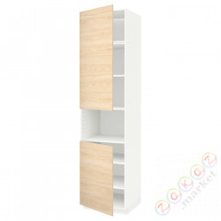 ⭐METOD⭐Ш x В ст микрофон 2Drz/половина, белый/Askersund яркий узор ясеня, 60x60x240 cm⭐ИКЕА-49454495