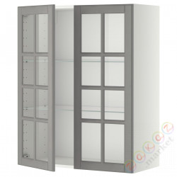 ⭐METOD⭐Шах половина/2 стакан Drz, белый/Bodbyn Серый, 80x100 cm⭐ИКЕА-09394960