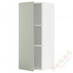 ⭐METOD⭐Навесной шкаф с полками, белый/Stensund светло-зеленый, 40x100 cm⭐ИКЕА-99487021