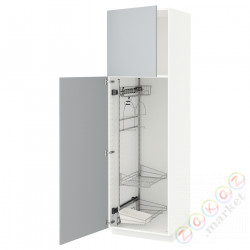 ⭐METOD⭐Высокий шкаф/домашний интерьер, белый/Veddinge Серый, 60x60x200 cm⭐ИКЕА-79459180