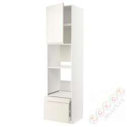 ⭐METOD / MAXIMERA⭐Рано утром/пирог ком доктор/2 шу, белый/Voxtorpглянцевый светло-бежевый, 60x60x240 cm⭐ИКЕА-49465677