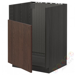 ⭐METOD⭐Стол под раковину для BREDSJÖN, черный/Sinarp коричневый, 60x60 cm⭐ИКЕА-49455334