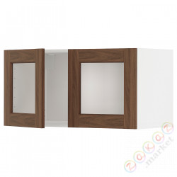 ⭐METOD⭐настенный шкаф/2 Drzв школе, белый Enköping/коричневый орех, 80x40 cm⭐ИКЕА-99475117