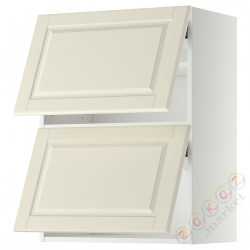 ⭐METOD⭐Горизонтальный шкаф 2 Drzв и открытое касание, белый/Bodbyn сливочный, 60x80 cm⭐ИКЕА-49394492