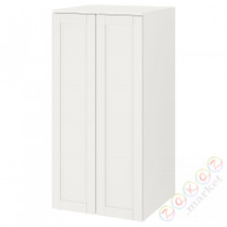 ⭐SMASTAD / PLATSA⭐Гардероб, белый белая рамка/с3 полки, 60x57x123 cm⭐ИКЕА-59483355