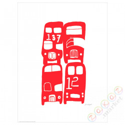 ⭐BILD⭐Плакат, przystанеk autobusowy, 30x40 cm⭐ИКЕА-60441798