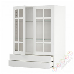 ⭐METOD / MAXIMERA⭐Sза c 2 стакан Drz/2 ящики, белый/Stensund белый, 80x100 cm⭐ИКЕА-79467632