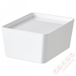 ⭐KUGGIS⭐Контейнер с крышкой, белый, 13x18x8 cm⭐ИКЕА-99561153