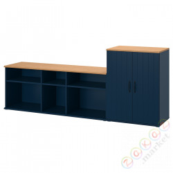 ⭐SKRUVBY⭐Тумба под ТВ, черно-синий, 226x38x90 cm⭐ИКЕА-79494602