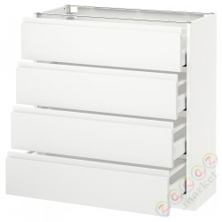 ⭐METOD / MAXIMERA⭐Бывший 4 пт/4шу, белый/Voxtorpматовый белый, 80x37 cm⭐ИКЕА-09112786