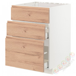 ⭐METOD / MAXIMERA⭐Форма L + 3F/2шу, белый/Voxtorpподражание. дуб, 60x60 cm⭐ИКЕА-69402995