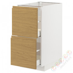 ⭐METOD / MAXIMERA⭐Sсstj 2fr/2в шу, белый/Voxtorpподражание. дуб, 40x60 cm⭐ИКЕА-89538262