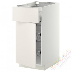 ⭐METOD / MAXIMERA⭐Кабинет stj/доктор/ящики/дверь, белый/Веддинге белый, 40x60 cm⭐ИКЕА-69455516