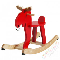 ⭐EKORRE⭐Łoś na biegunach, красный/каучуковое дерево⭐ИКЕА-50060713