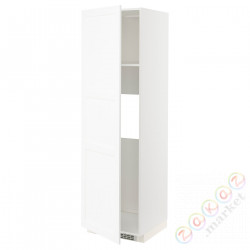 ⭐METOD⭐Охлажденный или замороженный Drz, белый Enköping/белый имитация дерева, 60x60x200 cm⭐ИКЕА-79473529