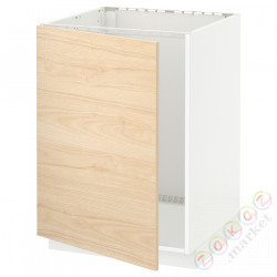 ⭐METOD⭐Шкаф под раковину, белый/Askersund яркий узор ясеня, 60x60 cm⭐ИКЕА-89465915