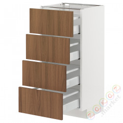 ⭐METOD / MAXIMERA⭐Sза st 4fr/4шу, белый/Tistorp подражаниеacja коричневыйowego орехa, 40x37 cm⭐ИКЕА-09519333