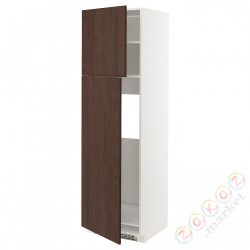 ⭐METOD⭐Shah ic с2 Drz, белый/Sinarp коричневый, 60x60x200 cm⭐ИКЕА-49455777