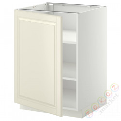 ⭐METOD⭐Кабинет ул./полки, белый/Bodbyn сливочный, 60x60 cm⭐ИКЕА-99458900