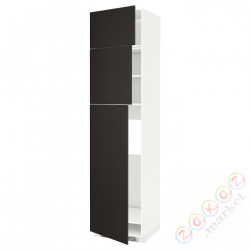 ⭐METOD⭐В ряду из 3 Drz, белый/Кунгсбака антрацит, 60x60x240 cm⭐ИКЕА-39460166