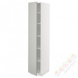 ⭐METOD⭐Высокий шкаф/полки, белый/Havstorp светло-серый, 40x60x200 cm⭐ИКЕА-39538721