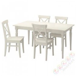⭐INGATORP / INGOLF⭐Таблица и 4 стулья, белый, 155/215 cm⭐ИКЕА-29917307