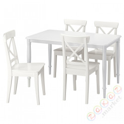 ⭐DANDERYD / INGOLF⭐Таблица и 4 стулья, белый/белый, 130 cm⭐ИКЕА-49544236