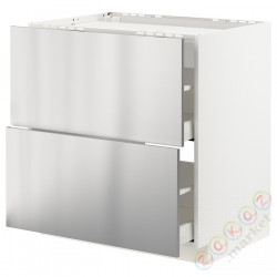 ⭐METOD / MAXIMERA⭐Старший полковник/2fr/2шу, белый/Vårsta нержавеющая сталь, 80x60 cm⭐ИКЕА-59329811