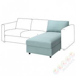 ⭐VIMLE⭐Чехол на секцию шезлонга, Saxemara светло-синий⭐ИКЕА-60496149