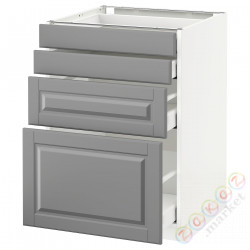 ⭐METOD / MAXIMERA⭐Бывший 4 пт/4шу, белый/Bodbyn Серый, 60x60 cm⭐ИКЕА-59049924